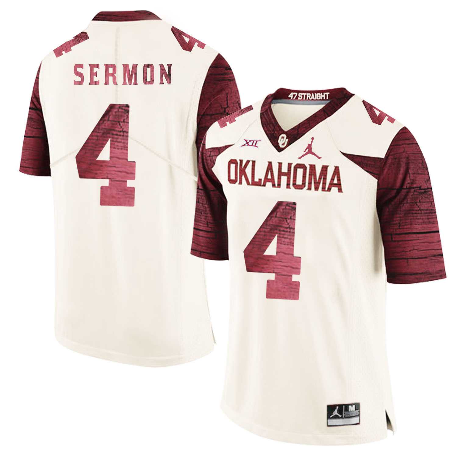 Oklahoma Sooners 4 Trey Sermon White 47 Game Winning Streak College Football Jersey Dzhi,We sell and wholesale Oklahoma Sooners 4 Trey Sermon White 47 Game Winning Streak College Football Jersey Dzhi on line form chian!